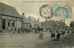 Bertincourt * 1907 * Place Et La Poste Du Village * Café De La Place * Villageois Enfants - Bertincourt