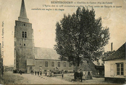 Bertincourt * Place Et église Du Village * Villageois Enfants - Bertincourt