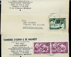 2 Cartes Firmes; Obl MALMEDY  - F F - 1960 - Poste Rurale