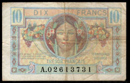 FRANCE - 10 Francs Trésor Français - Type 1947 - VF:30/1 - N° Du Billet : A.02613731 - Etat TB+ - 1947 Trésor Français
