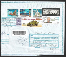 2022 Russia To USA , Registered Cover RO260806528RU , Army Van , Swimming , Architecture  (**)  RARE TO FIND - Covers & Documents