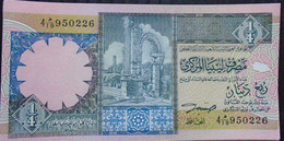 LIBYA , P 57b + 57c  ,  1/4 Dinar  ,  ND 1991 ,  UNC Neuf , 2 Notes - Libya