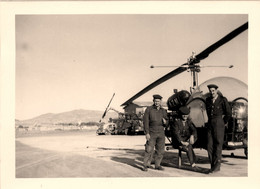 Aviation * Militaire Ou Tourisme * Aviateur Et Son Hélicoptère Marque Type Modèle ? * Photo Ancienne - Helicopters