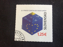 SK 2018 YT 746 Oblitéré 25 Ans De L’adhésion Au Conseil De L’Europe - Used Stamps