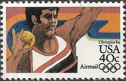 USA 1983 Air. Olympic Games, Los Angeles - 40c. - Weightlifting MNH - 3b. 1961-... Unused