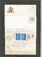 Belgique - Poste Militaire - Cachet "POST.12 4090" - Différents Types Et Dates - Dont 1 Recommandé - Covers & Documents