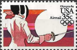 USA 1983 Air. Olympic Games, Los Angeles - 35c. - Fencing MNH - 3b. 1961-... Ongebruikt