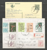 Belgique - Poste Militaire - Cachet "POST.37 4090" - Différents Types Et Dates - Dont 2 Recommandés - Lettres & Documents