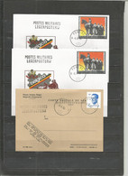 Belgique - Poste Militaire - Cachet "POST.X3" - Différents Types Et Dates - Briefe U. Dokumente