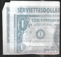 Serviette Papier Billet De 1 Dollar Tête Einstein - Werbeservietten