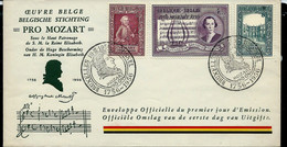 Oeuvre Belge PRO MOZART: N° 987/9 Obl. BRUXELLES 19/03/1956 - 1951-1960