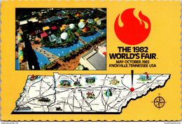 Tennessee Knoxville 1982 World's Fair Map And Aerial View - Knoxville