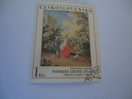 CZECHOSLOVAKIA USED STAMPS PAINTING PAINTINGS - ...-1918 Prephilately