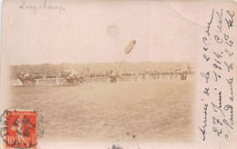 HIPPODROME LONGCHAMP-CARTE-PHOTO- 27 JUIN 1914- ARRIVEE DE LA 2eme COURSE - Paardensport
