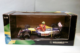 Minichamps - WILLIAMS RENAULT FW14 British GP 1991 + Figurine Ayrton Senna Mansell F1 Réf. 540 911805 BO 1/18 - Minichamps