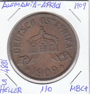 E4881 MONEDA ALEMANIA AFRICA 5 HELLER 1909 MBC+ 110 - Otros & Sin Clasificación