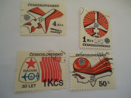 CZECHOSLOVAKIA USED   STAMPS 4  AIRPLANES - ...-1918 Vorphilatelie