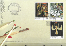 TIMBRES - STAMPS - FRANCOBOLLI - FDC (MARCOPHILIE) - PORTUGAL - 1989 - (3e. Groupe) - PEINTURE PORTUGUAISE DU 20e SIÈCLE - Gravuren