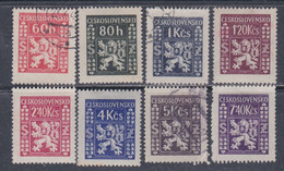 Tchécoslovaquie Timbre  De Service N° 8 / 15  X, O Armoiries, La Série Des 8 Valeurs  Trace Charn. Ou Obli. Sinon TB - Official Stamps