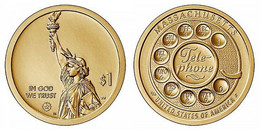 1$ USA 2020 -P- MASSACHUSETTS (AMERICAN INNOVATORS) - NUEVA - SIN CIRCULAR - NEW - UNC - Gedenkmünzen