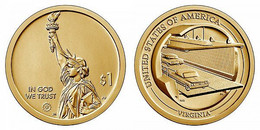 1$ USA 2021 -P- VIRGINIA (AMERICAN INNOVATORS) - NUEVA - SIN CIRCULAR - NEW - UNC - Gedenkmünzen