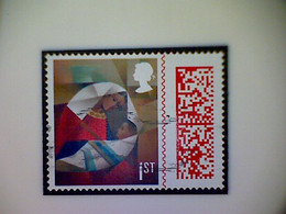 Great Britain, Scott #4178, Used(o), 2021, Cubist Christmas: Mary And Child, 1st-Matrix - Ohne Zuordnung