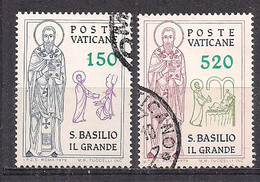 VATICANO 1979 S.BASILIO IL GRANDE SASS. 658-659 USATA VF - Gebruikt