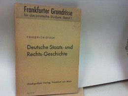 Deutsche Staats - Und Rechts - Geschichte - Derecho