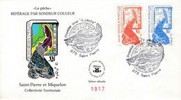 St Pierre & Miquelon PREMIER JOUR FDC 1987 480 481 La Pêche - FDC