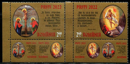 XH0605 Romanian 2022 Easter Painting 2V MNH - Ongebruikt