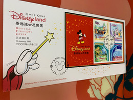 Hong Kong Stamp S/s  Disneyland FDC - Lettres & Documents