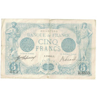 France, 5 Francs, Bleu, 1915, H.8859, TB+, Fayette:2.33, KM:70 - 5 F 1912-1917 ''Bleu''