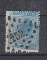 BELGIË - OBP - 1865/66 - Nr 18A  (PT 252 - (MONS)) - (T/D 15) - Postmarks - Points