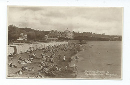 Postcard Devon Paignton Large Skeleton Circle Postmark 1923 Bathing Beach And Redcliffe Hotel W.h.smith - Paignton