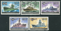 SOVIET UNION 1982 Warships Set Of 5 Used.  Michel 5216-20 - Gebraucht