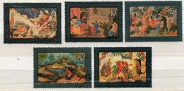 SOVIET UNION 1982 Lacquer Paintings Used.  Michel 5194-98 - Gebraucht