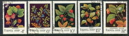 SOVIET UNION 1982 Wild Berries Used.  Michel 5155-59 - Oblitérés