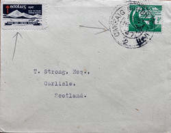 IRELAND 1947, VIGNETTE SEAL, IRISH RED CROSS SOCIETY, FIGHT TB, CARRAIG CITY CANCEL USED COVER TO SCOTLAND. - Cartas & Documentos
