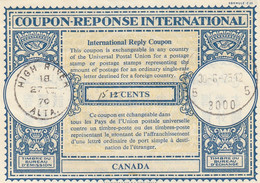COUPON REPONSE INTERNATIONAL. INTERNATIONAL REPLY COUPON. CANADA. 15/12 CENTS. HIGH RIVER - Autres & Non Classés