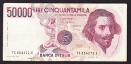 ITALIA 50000 LIRE BERRNINI TIPO 1 - 1986 P-113a3  Circ.BB - 50000 Lire