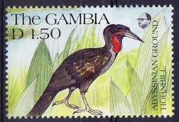 Gambia 1991 MNH, Birds, Abyssinian Ground Hornbill - Coucous, Touracos