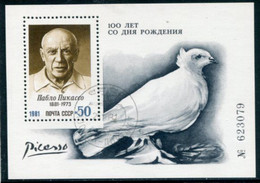 SOVIET UNION 1981 Picasso Centenary Block Used.  Michel Block 152 - Oblitérés