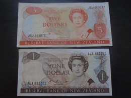 NEW ZEALAND, P  169a 169b 169c 171a ,  1 + 5 Dollars , ND 1981 1992,  EF  UNC  SUP Neuf,   4 Notes - New Zealand
