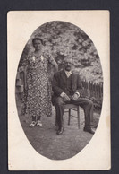 Carte Photo Genealogie Portrait Couple Archives Ballif Poissons Haute Marne ( 52344) - Poissons