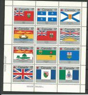 CANADA : **, N°707A/M,feuillet Complet, TB - Full Sheets & Multiples