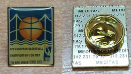 AC - 3rd EUROPEAN BASKETBALL CHAMPIONSHIP FOR MEN 22 AND UNDER FIBA ISTANBUL - BURSA 1996 PIN - BADGE - Apparel, Souvenirs & Other