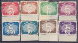 1952 Israel D12-D14,D16-D20Tab Postage Dues 19,00 € - Oblitérés (avec Tabs)