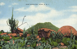 Aruba, N.W.I., Giant Monoliths (1940s) Postcard - Aruba