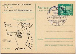 DDR P79-6-79 C82 Postkarte PRIVATER ZUDRUCK Friedensfahrt Neubrandenburg Sost. 1979 - Cartes Postales Privées - Oblitérées