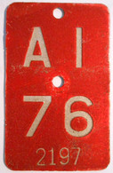 Velonummer Appenzell Innerrhoden AI 76 - Number Plates